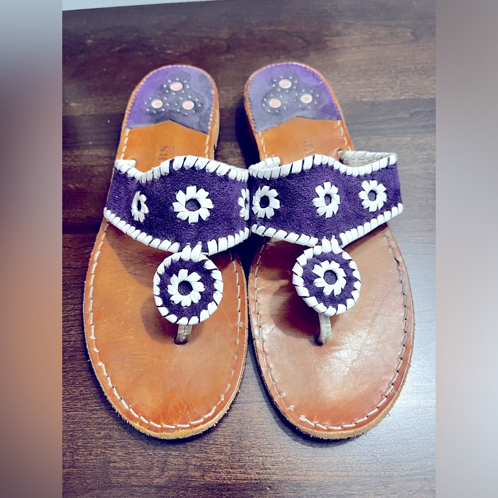 Lilly Pulitzer Sandals, Royal Purple, Size 10. Good used condition.